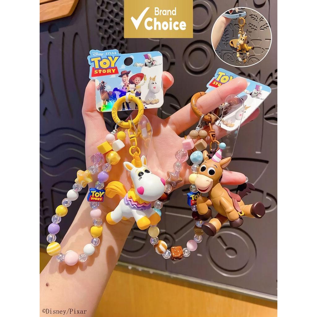 พวงกุญแจลิขสิทธิ์ Disney Pixar Toy Story, Bullseye หรือ Buttercup Beaded Bag Charm พร้อมจี้ตัวอักษร PVC 3D ของขวัญน่ารักสําหรับแฟนๆ