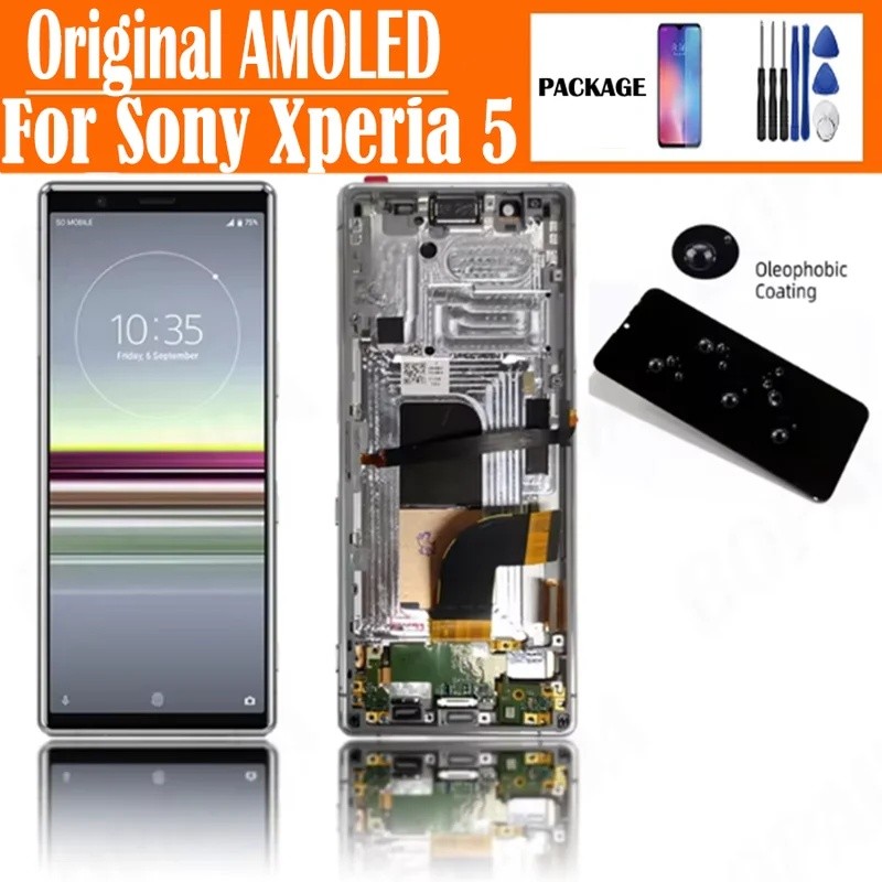 6.1 Original สําหรับ SONY Xperia 5 X5 จอแสดงผล LCD Touch Screen Digitizer Assembly Replacement Parts