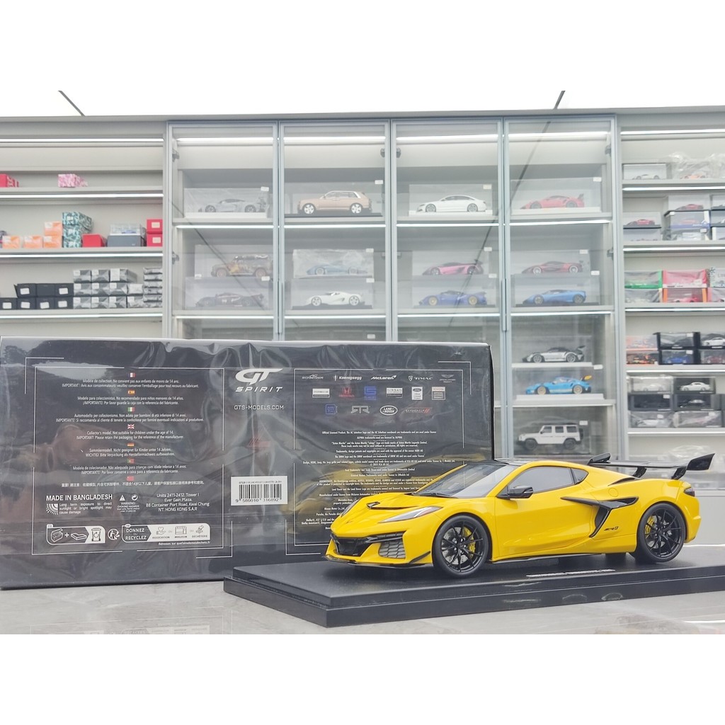 SpotGT Spirit 1/18 雪兰 CHEVROLET CORVETTE C8 ZR1 黄色 สําหรับขาย 价790 GT528
