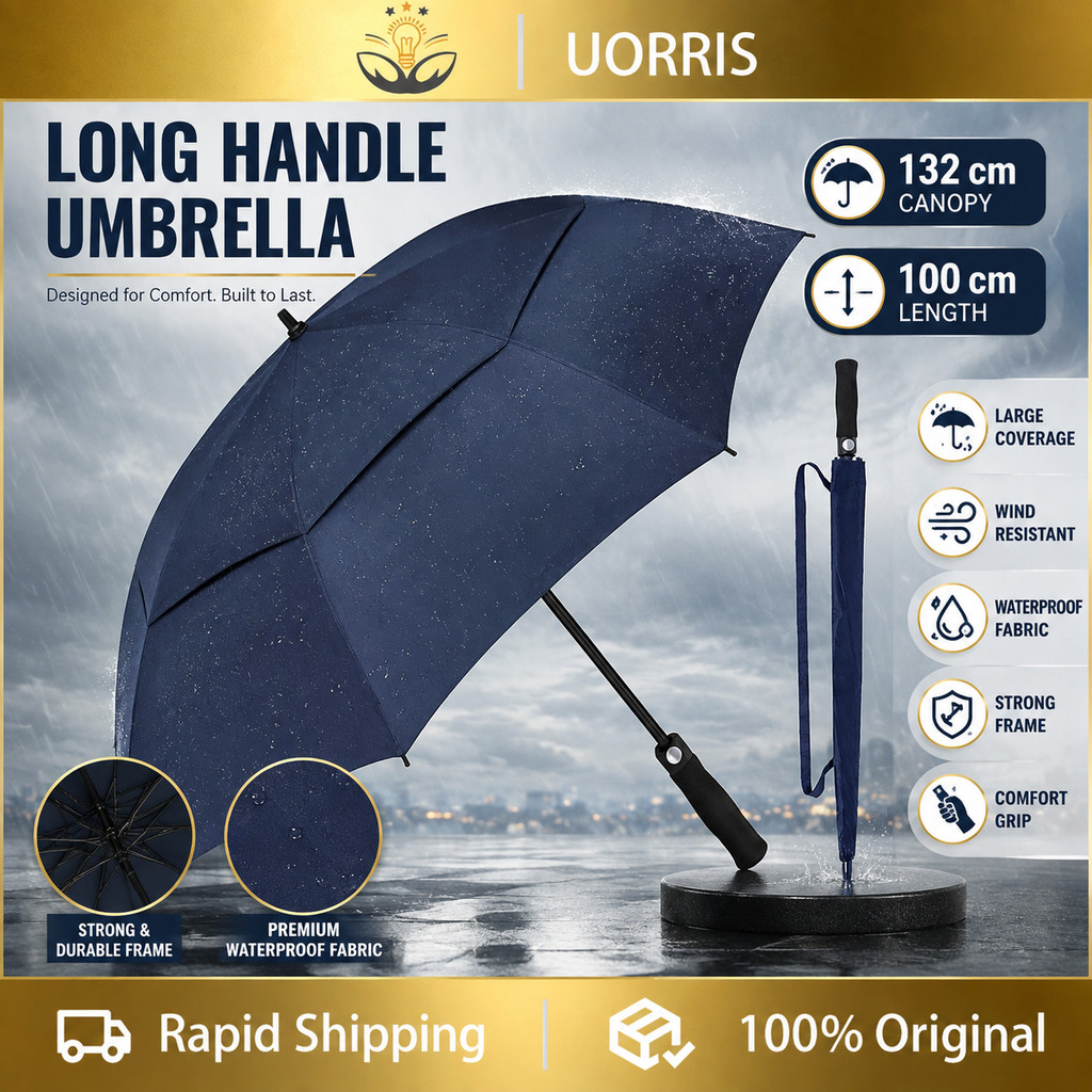 UORRIS 52-59นิ้ว ร่มกันแดดกันฝน ร่มอัตโนมัติ ร่มมีเคสกันแดดUV ร่มกันฝน ร่มกันฝนกันแดดด้ามยาว ไม่ขึ้นสนิม โครงแข็งแรง