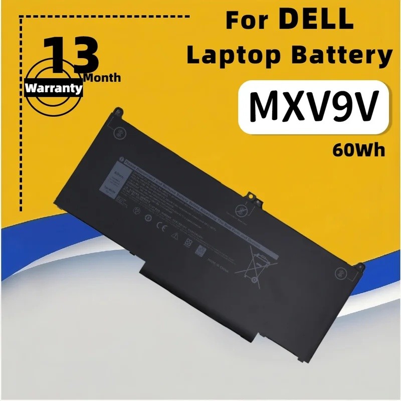FRLESUI MXV9V 60Wh แบตเตอรี่แล็ปท็อปสําหรับ DELL Latitude 7300 7400 5300 5310 5300 5310 2-in-1 Serie