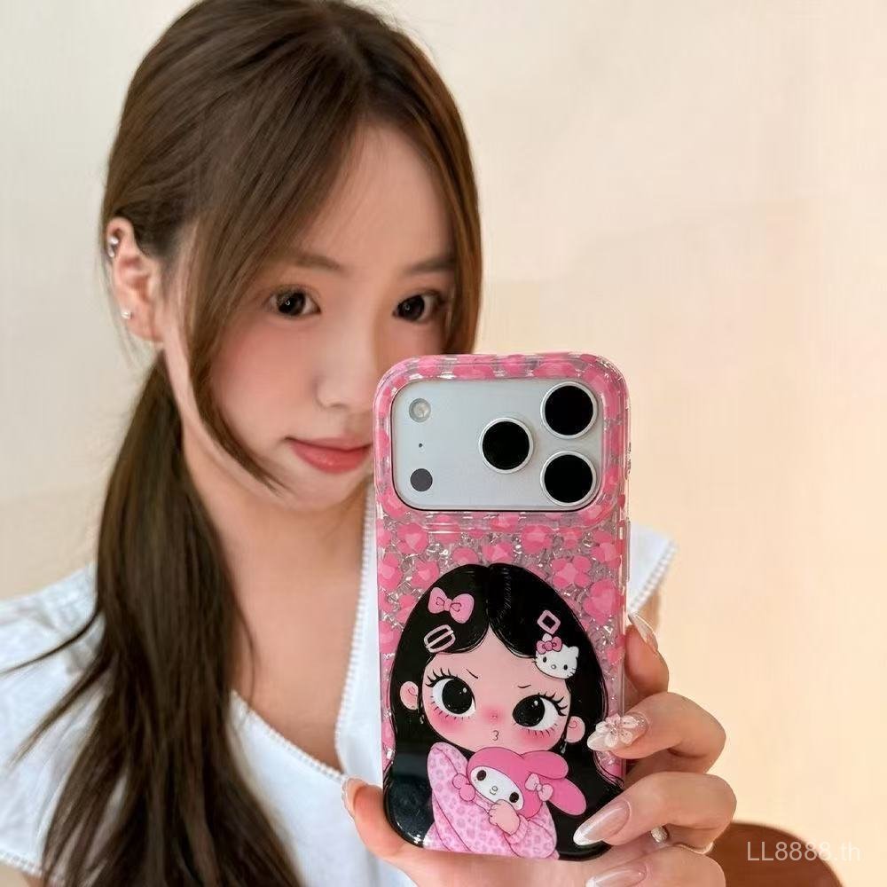 เคสโทรศัพท์ เหมาะสําหรับ iPhone 11 12 13 14 15 16 17 Pro max Plus Air Leopard พิมพ์ขนาดเล็กเต็ม Shock-proof กันกระแทกป้องกันกรณีรวมทุกอย่างกรณี W1QH