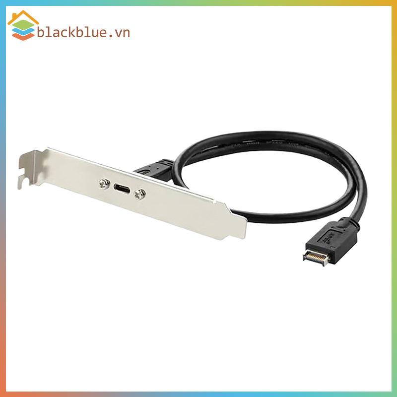 BBLUE 50 ซม. USB 3.2 แผงด้านหน้า Header Type-E ถึง USB-C Type C หญิงเชื่อมต่อสายไฟขยาย TYPE-E Baffle