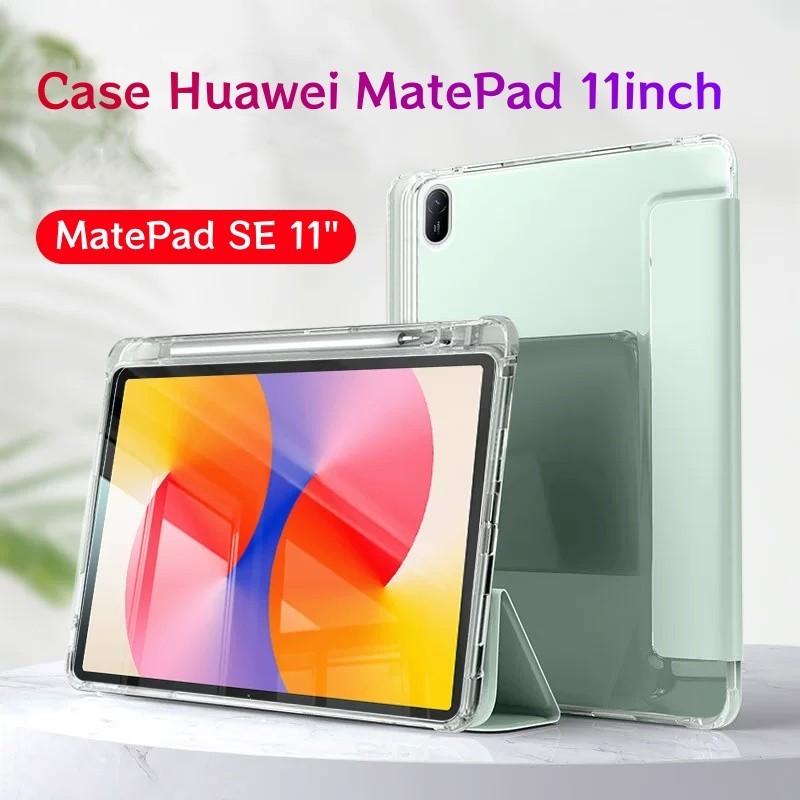 เคสสําหรับ HUAWEI MatePad SE 11 นิ้วเคสแม่เหล็กสําหรับ Huawei MatePad 11 นิ้วฝาครอบด้านหลังโปร่งใส M