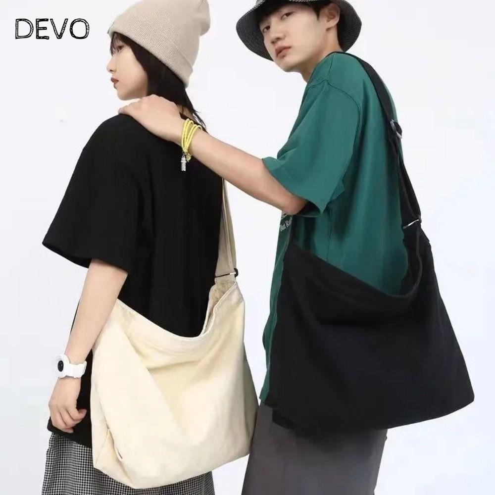 DEVO Messenger, กระเป๋าสะพายความจุขนาดใหญ่ผ้าใบ, กระเป๋าเดินทางอเนกประสงค์เกาหลีกระเป๋านักเรียนนักเรียน
