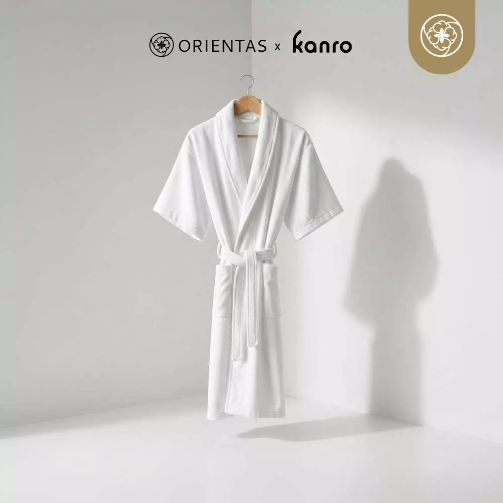 Orientas เสื้อคลุมอาบน้ำ โรงแรม 6 ดาว รุ่น Kanro ผ้าหนา ซับน้ำไว แห้งเร็วกว่าเดิม ผ้ามีน้ำหนัก