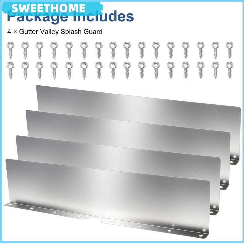 SWEETHOME 4 ชิ้น Rainwater Valley Gutter Splash Guard Rain หยด Gutter Guard,Rain หยด Gutter Guard สํ