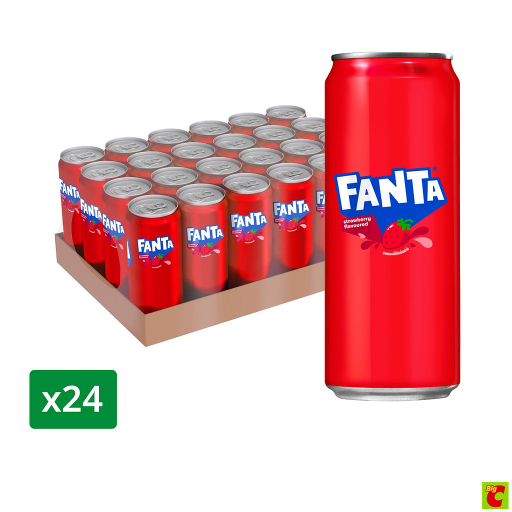 แฟนต้า น้ำอัดลม น้ำแดง 325 มล. x 24 ชิ้น