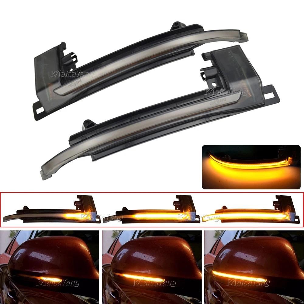 2x LED กระจกมองหลังตัวบ่งชี้ไฟกระพริบ Repeater แบบไดนามิกไฟเลี้ยวสําหรับ Audi A3 8P A4 A5 B8 Q3 A6 S