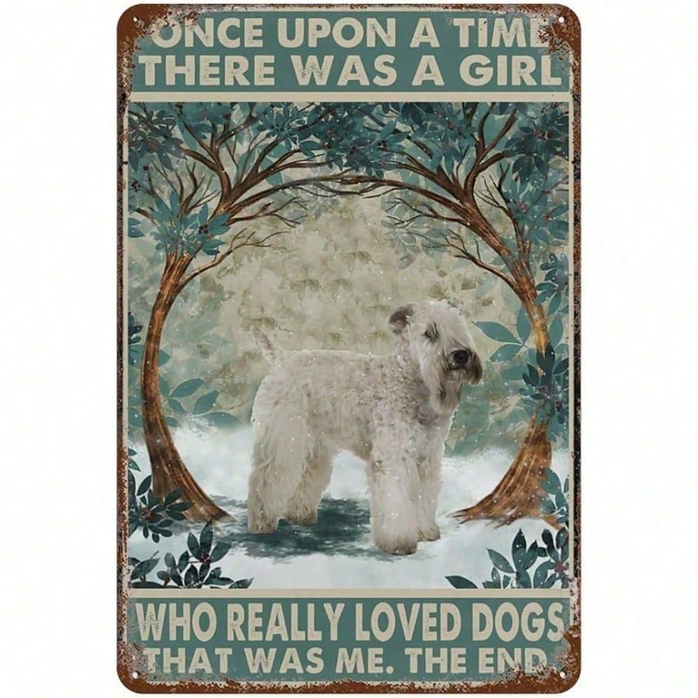 CIFbuy Vintage Wheaten Terrier ป้ายโลหะ Retro สุนัขดีบุก Wall Decor Home Bar Cafe ตลก Rustic Plaque 