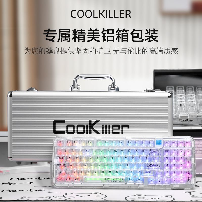 CoolKiller CK98 Polar Bear Ice Blade Silent Axis Three Mode Office ที่กําหนดเอง Hot Swap Gaming Keyb