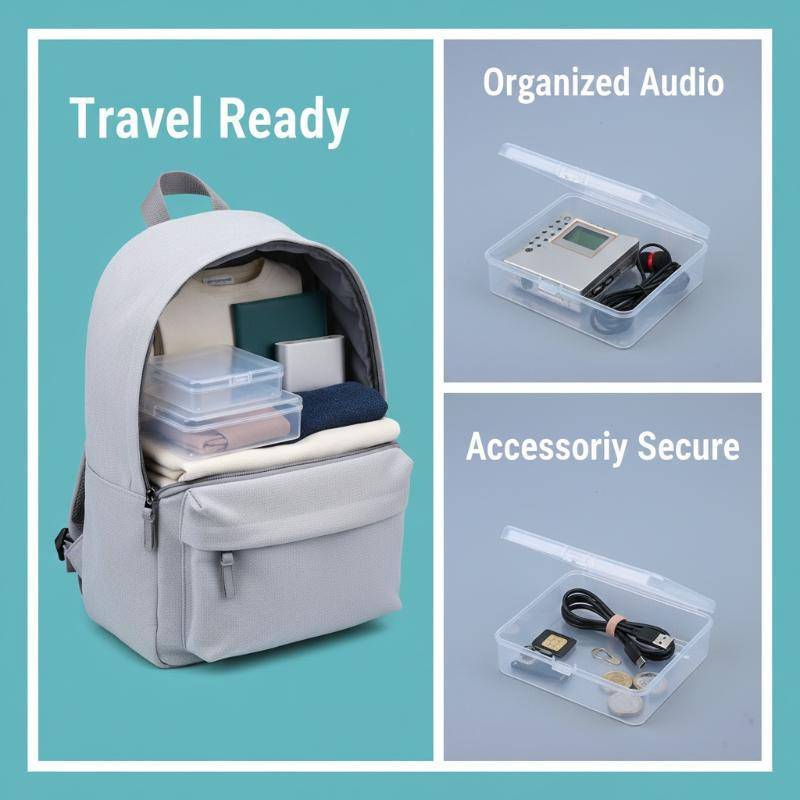Hard Protective Plastic Storage Case กันน้ํา Moisture-proof สําหรับ MD Walkman MiniDisc Player ใช้ใน