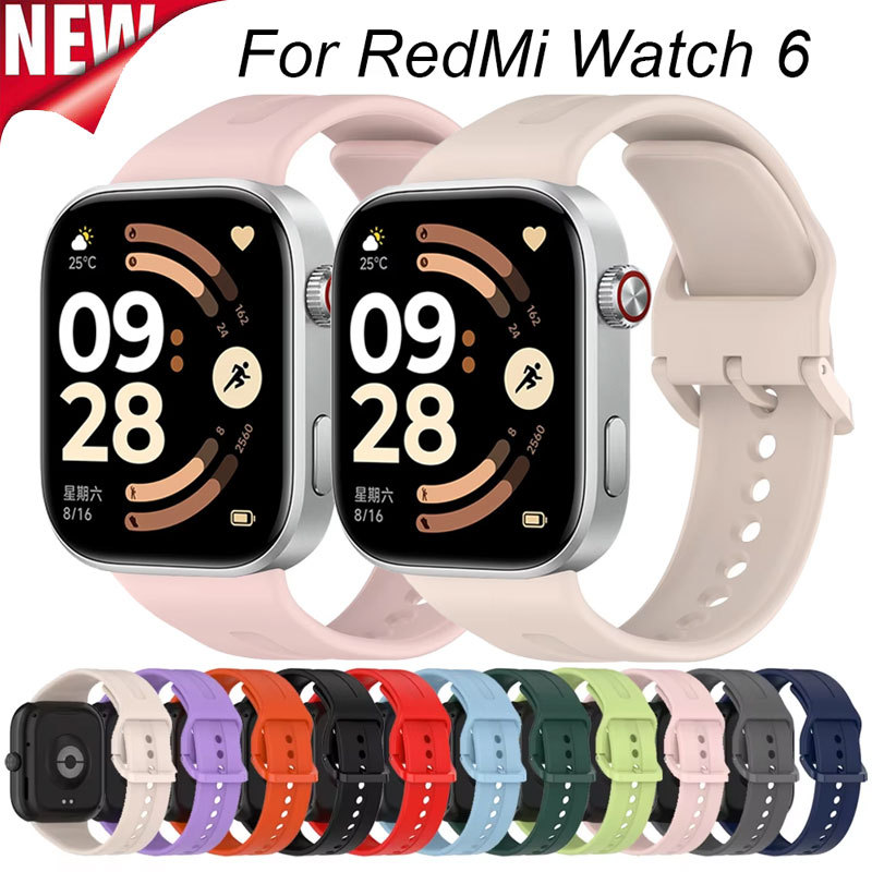 สายซิลิโคนอย่างเป็นทางการสําหรับ Redmi Watch 4 5 6 สร้อยข้อมือกีฬา Mi Band 9 Pro 8Pro 10 pro band Accessorie