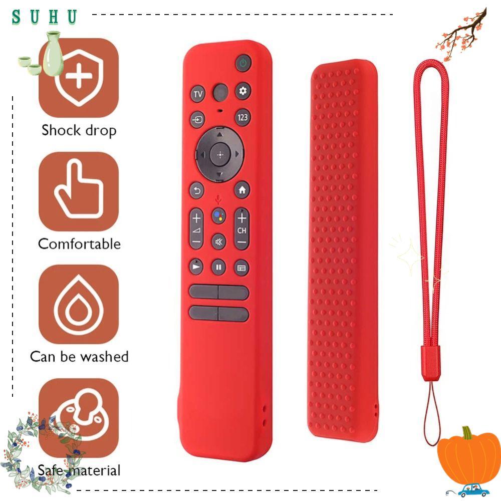 SUHU TV Stick ฝาครอบซิลิโคน RMF-TX800/RMF-TX900 กันกระแทกสีธรรมดาสําหรับ QD-OLED สําหรับ QD-OLED