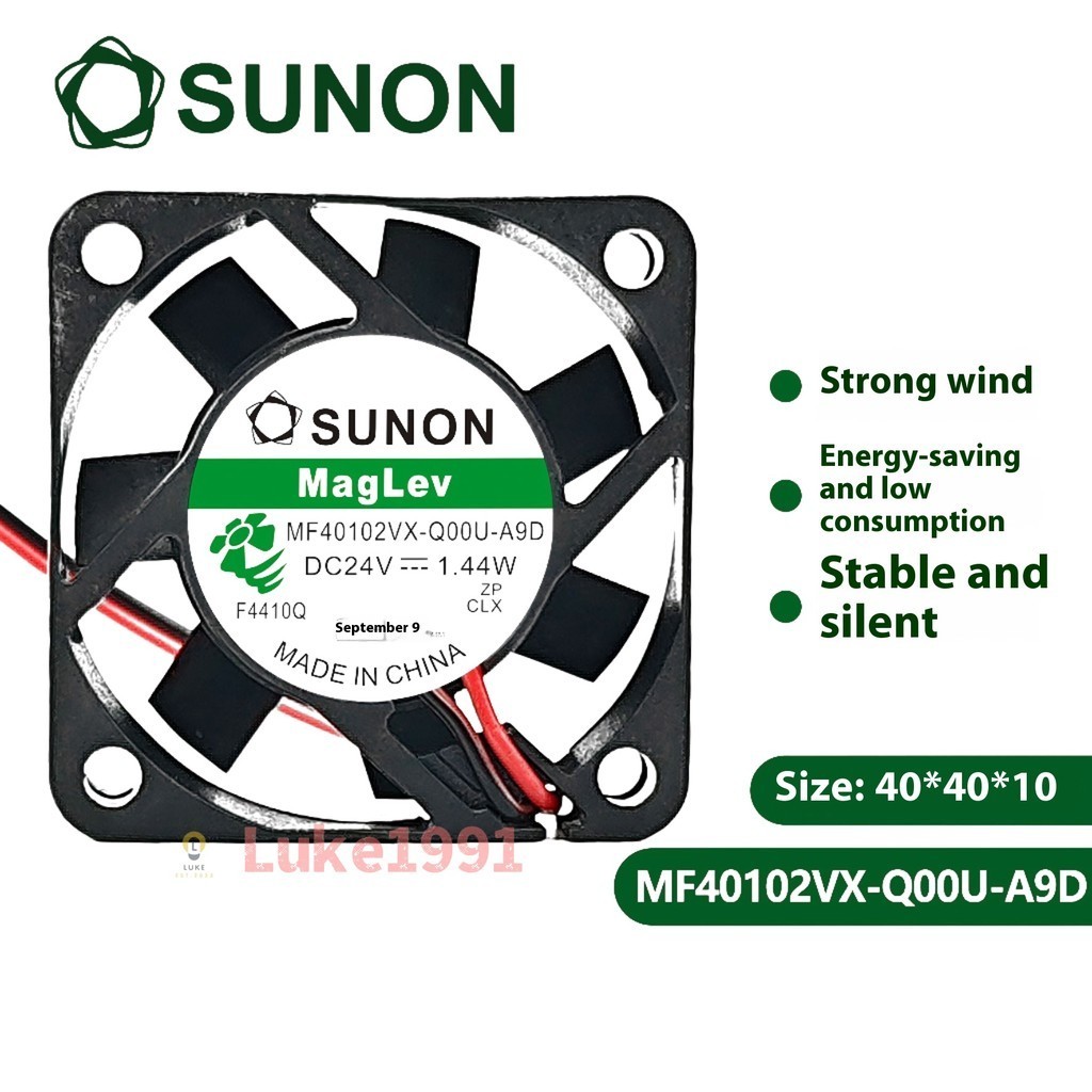 SUNON MF40102VX-Q00U-A9D 4010 24V 1.44W พัดลมเงียบ 2 สาย