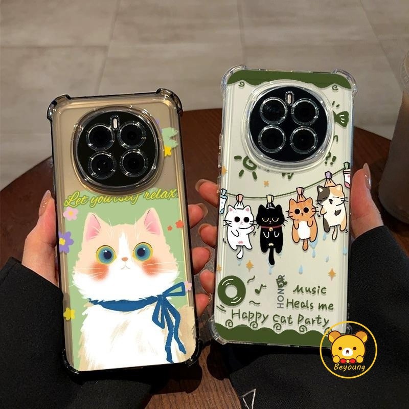 แมวการ์ตูนเคสโทรศัพท์สําหรับ Honor X5C X5D Plus X70i X60 GT X10 Max GT Pro Win Turbo RT Power 10 9 L