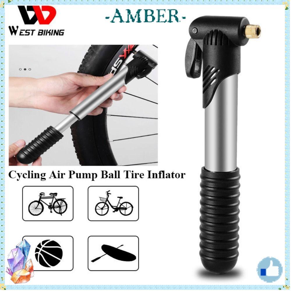 AMBER MTB Bike Pump Outdoor Portable Mountain Road Bike Basketball Pump