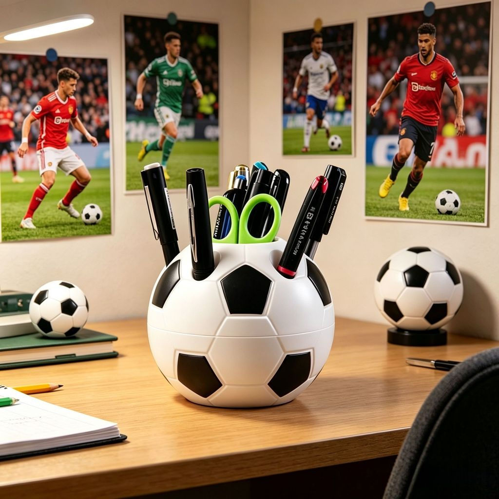 Stationery storage box pen holder for students12y New pen holder, football pen holder, multifunction