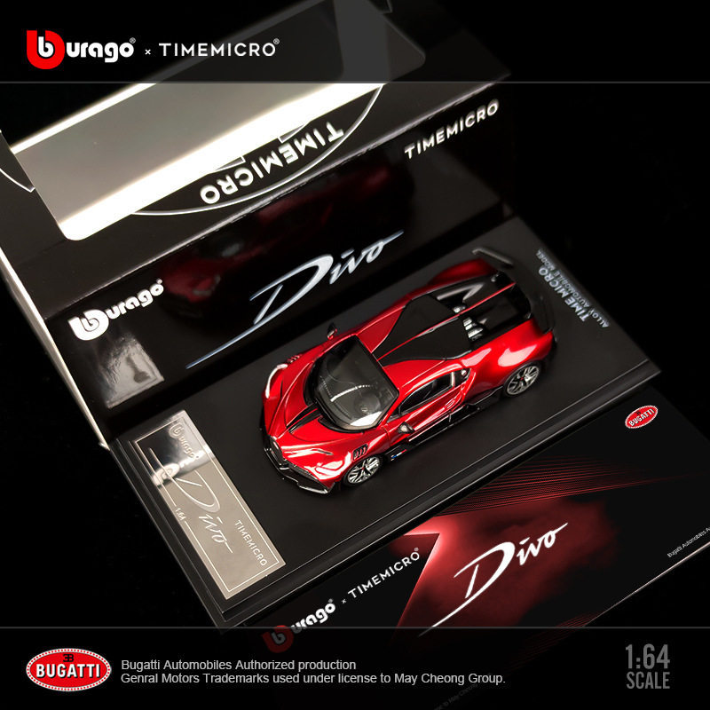 ที่ได้รับอนุญาต TM1: 64 Chiron Bugatti Chiron โมเดลรถจําลองโลหะผสมชื่อร่วม divo