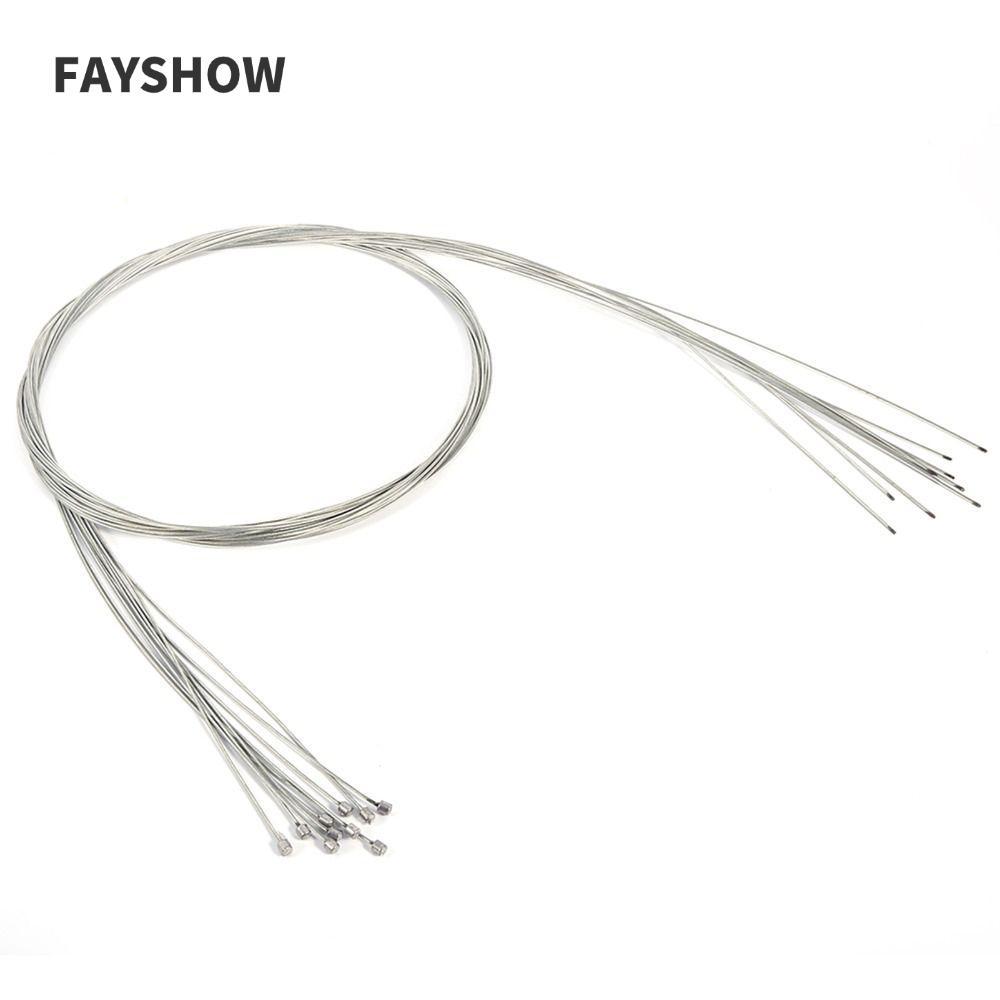 FAYSHOWTH 10 ชิ้นจักรยานเสือหมอบสายเกียร์, 2 เมตรยาว Shifter สายสแตนเลส Shifter สําหรับขี่จักรยานถนน