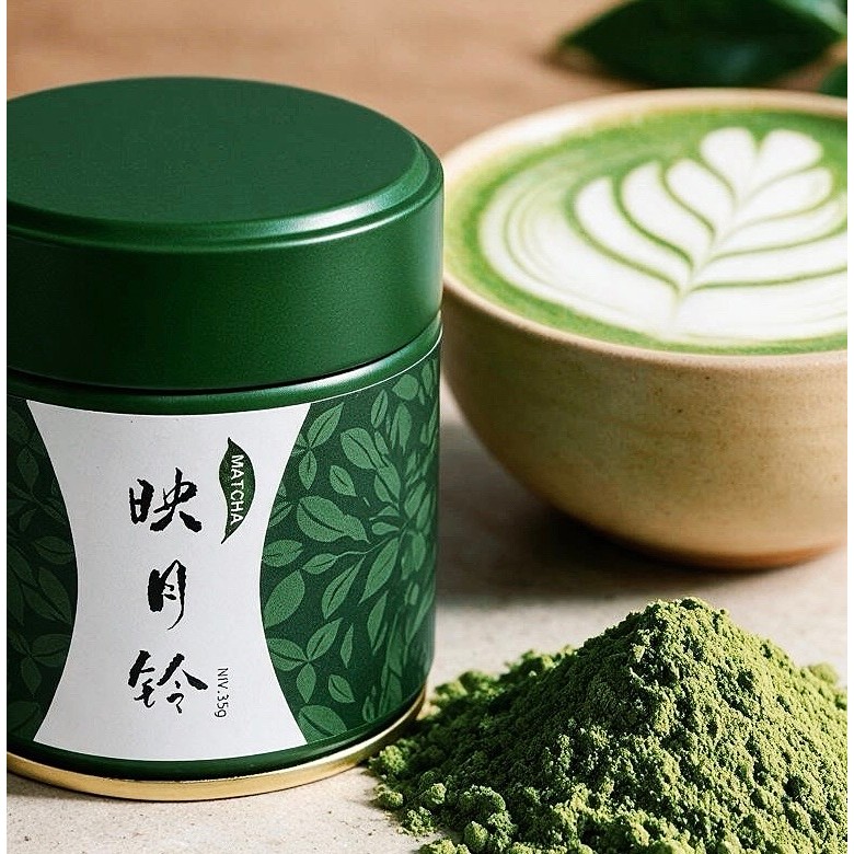 มัทฉะชาเขียว อูจิ ผงมัทฉะ โทนถั่ว Qingxi Ruozhu Matcha Qinglan 35 g. กระปุก [K72]