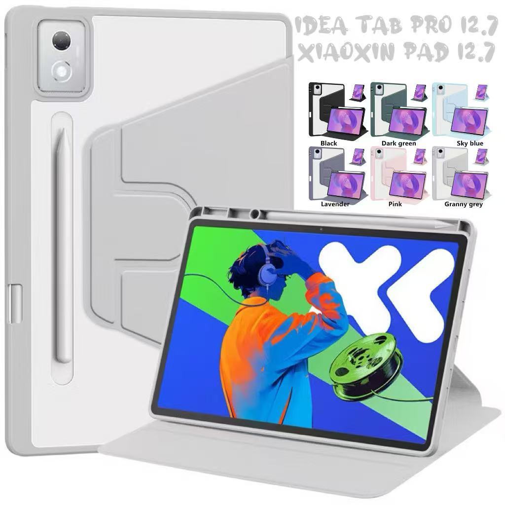 360° การหมุนอะคริลิค Hard Case สําหรับ Lenovo Idea Tab Pro Gen2 13 12.7 / Xiaoxin Pad Pro GT 13 12.7