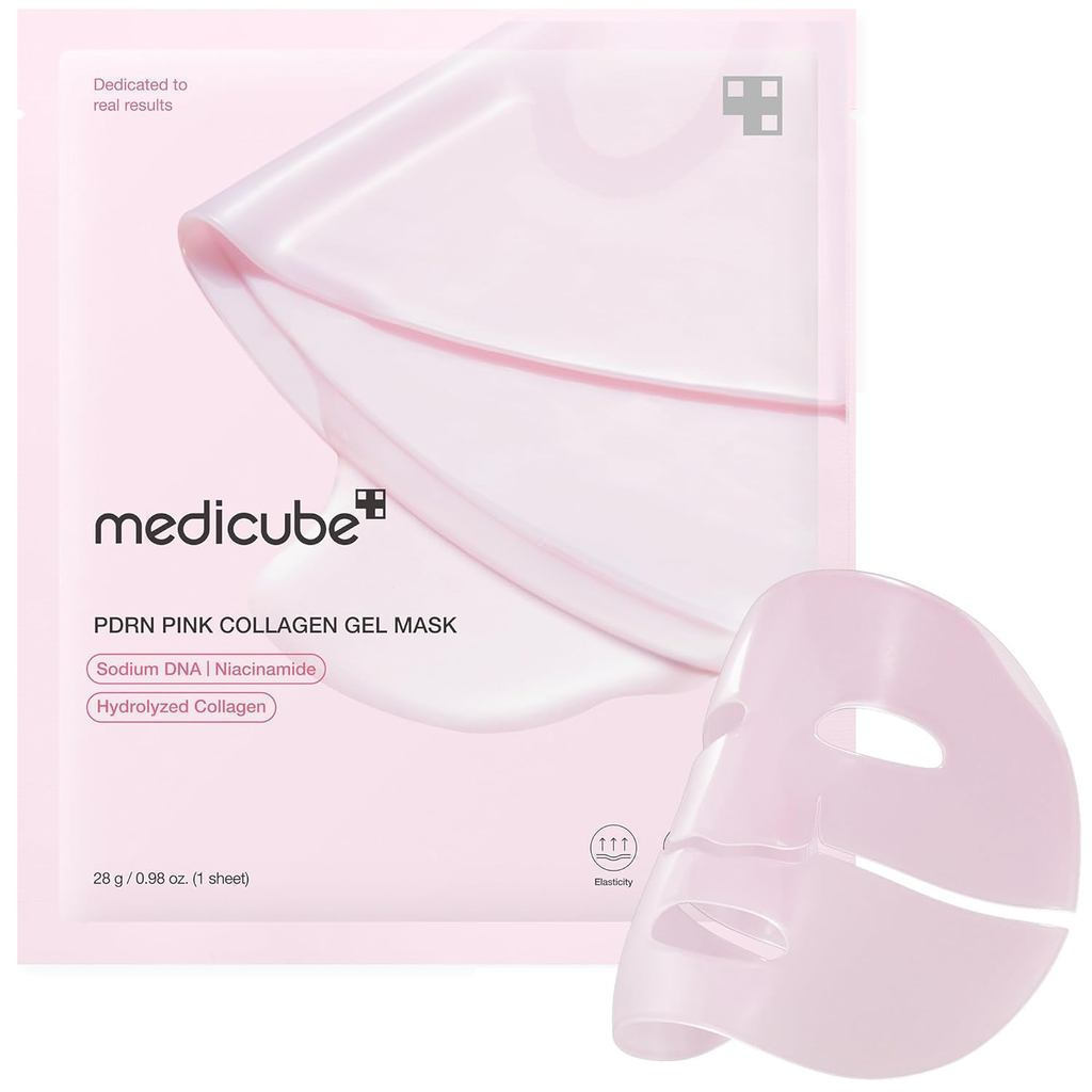 MedicubeSalmonDNAPDRNpinkคอลลาเจนเจลลี่เจลมาส์ก|หน้ากากหน้าข้ามคืนสําหรับแก้วเรืองแสง-ยืดหยุ่น, คายน