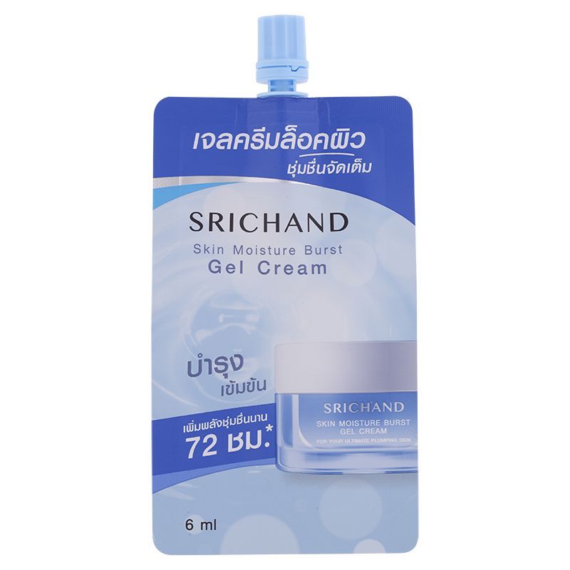 ศรีจันทร์เจลครีมสกินมอยส์เจอร์เบิร์ส 10มล. Srichand Skin Moisture Burst Gel Cream 10ml. [หมายเลขบาร์โค้ด 8858696814720 ]