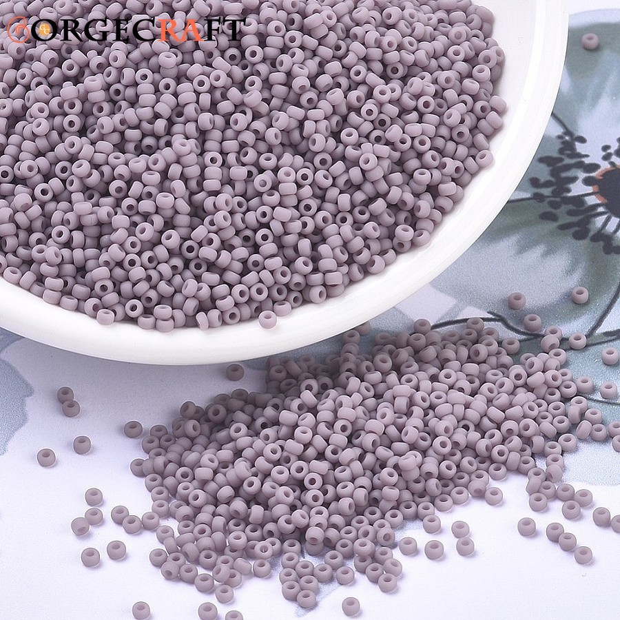 10gs MIYUKI รอบ Rocailles ลูกปัดญี่ปุ่นลูกปัด 11/0 (RR410F) Matte ทึบแสง Mauve 11/0 2x1.3 มม.รู: 0.8