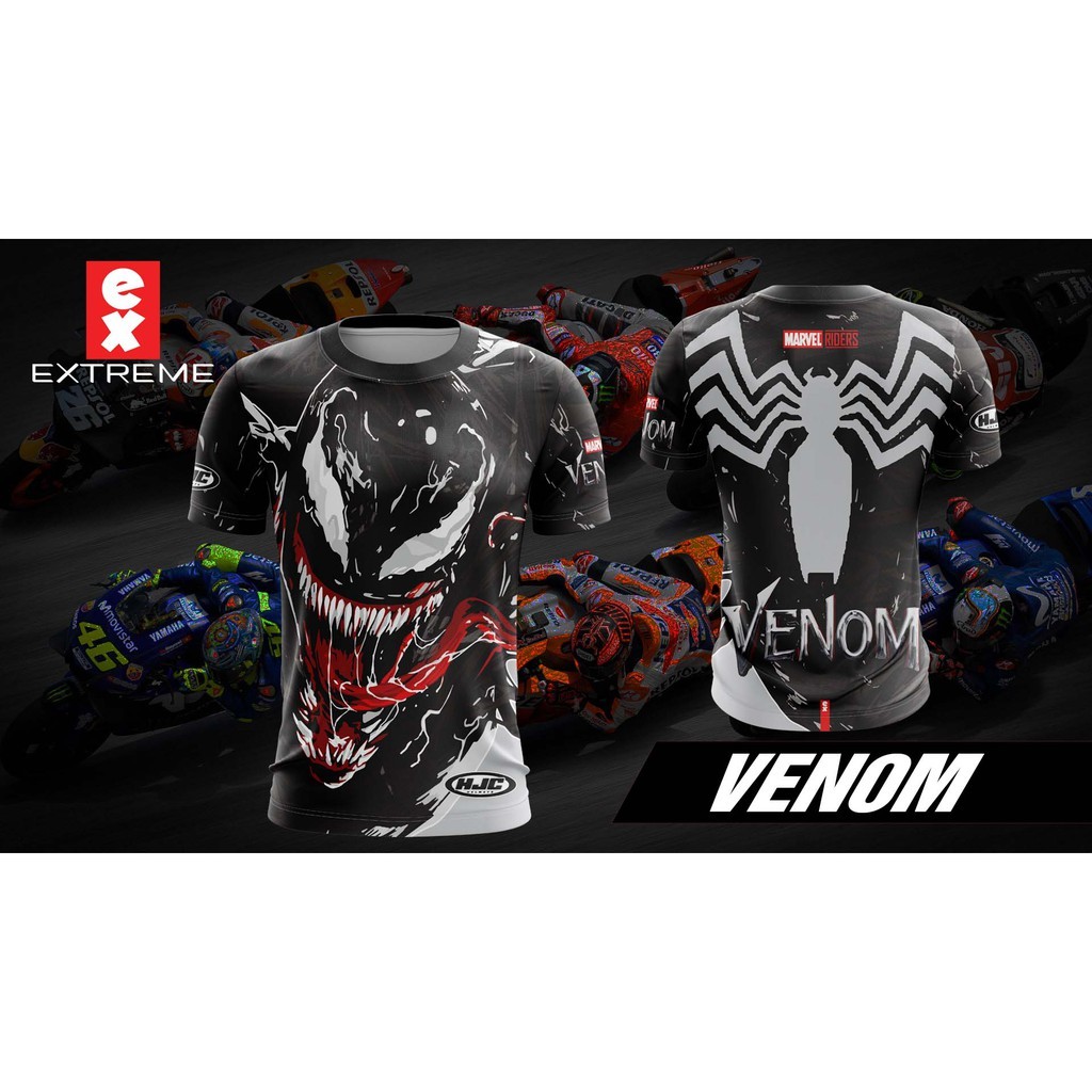 เสื้อระเหิดการออกแบบ Marvel Venom HJC