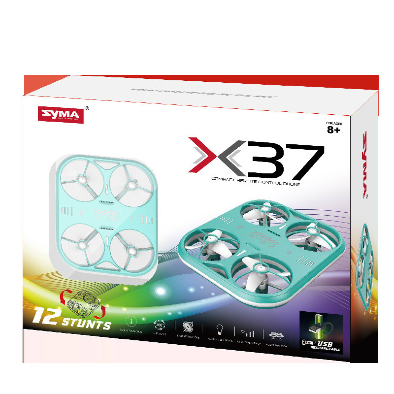 Sima สินค้าใหม่ X37 Quadcopter Stunt หมุนเครื่องออกกําลังกายในร่มแบบโรลโอเวอร์โดรนสามเณร