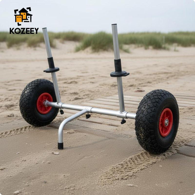 [KOZEEY] Kayak Transport Cart Portable Folding Boat Carrier Adjustable Frame Heavy Duty Cart for Kay