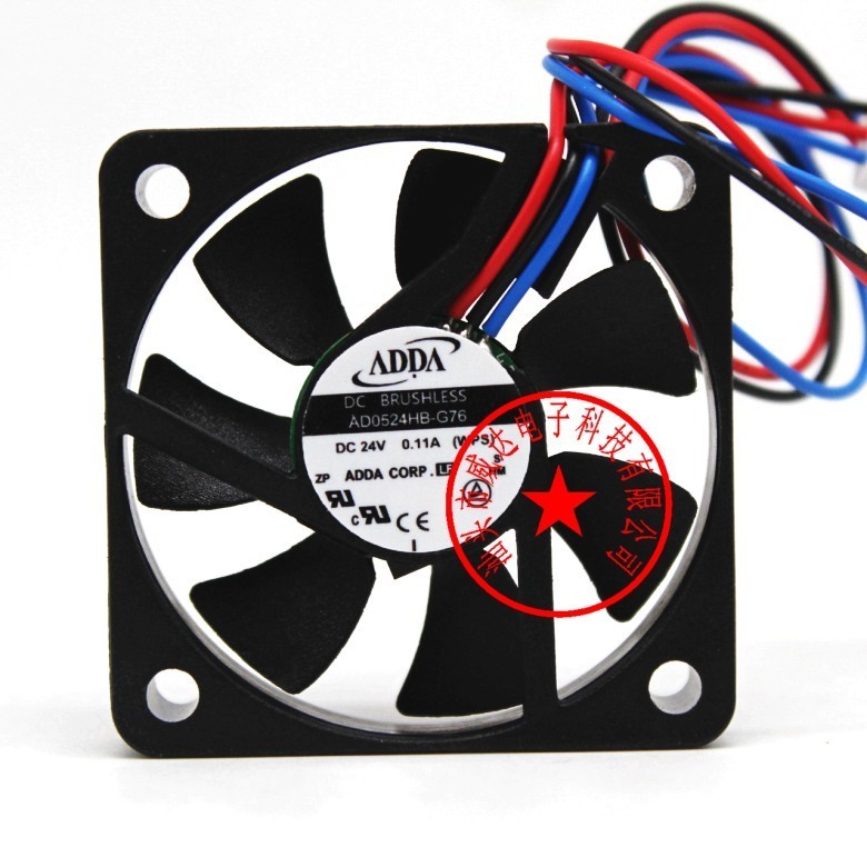 ยี่ห้อใหม่ไต้หวัน ADDA AD0524HB-G70/G76 5010 24V 0.11A พัดลมระบายความร้อน 5CM