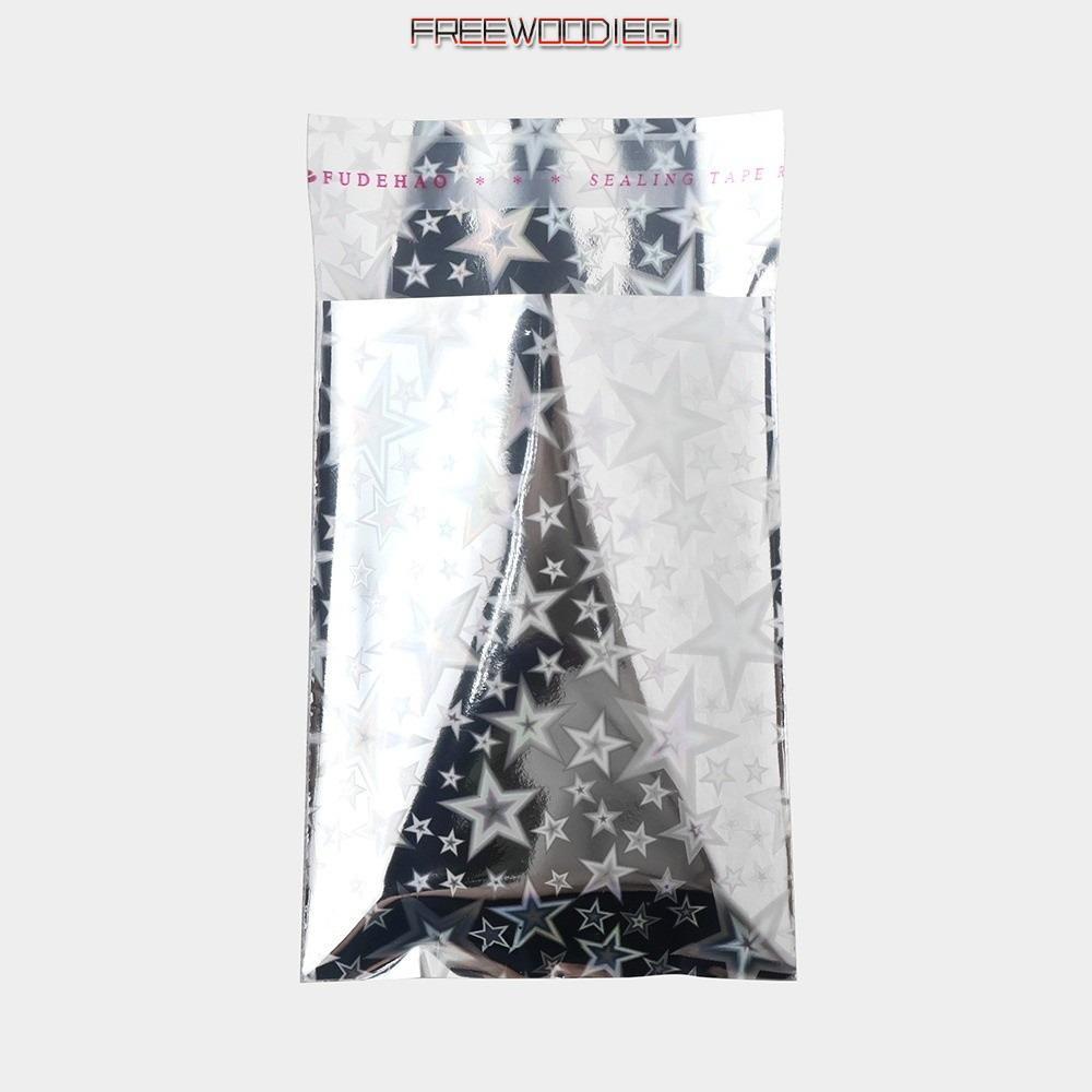 FREEWOODIEGI 100pcs Metallized Bags, Aluminium Film Self-Adhesive Aluminium Foilized Coating Reseala