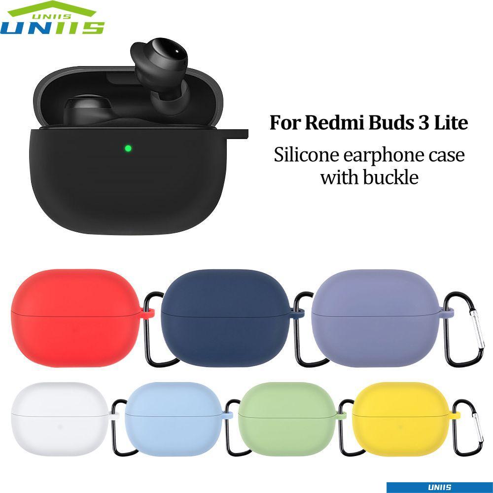 UNIIS เคสนิ่มกันฝุ่นแบบยืดหยุ่นสีลูกกวาดสําหรับ Redmi Buds 3 Lite