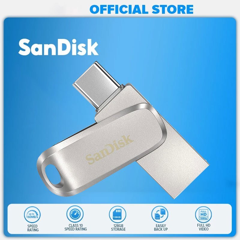 SanDisk Ultra® Dual Drive Luxe USB Type-C 32GB 64GB 128GB 256GB 512G(SDDDC4-032G-G46)แฟลชไดรฟ์ iphon