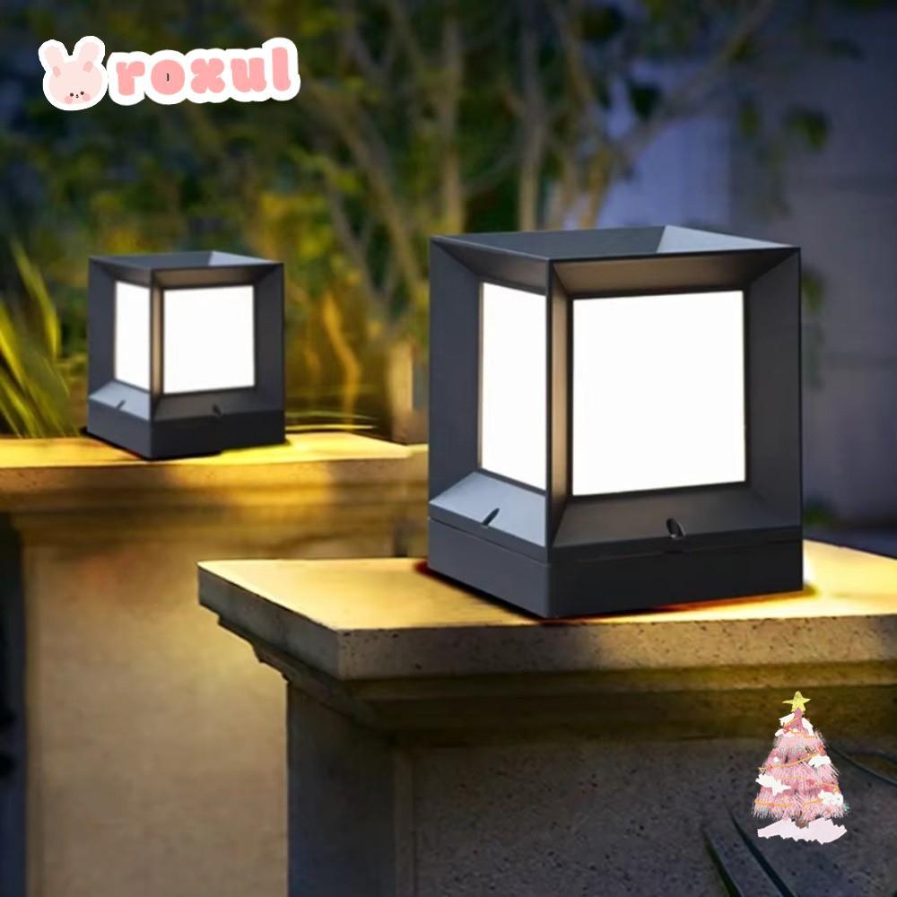 ROXUL Led กลางแจ้งโพสต์แสง,ตู้ติดตั้งคอลัมน์ Pier คอลัมน์ไฟ,โมเดิร์น E27 220V IP54 กันน้ํารั้วหมวก Y