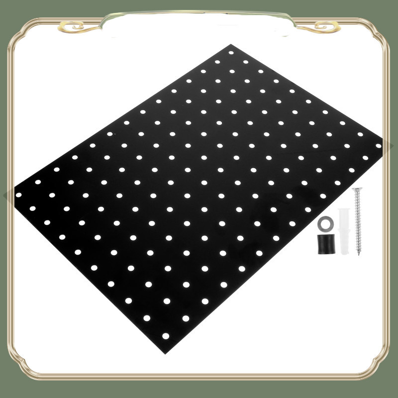 แผง Pegboard เหล็กสําหรับโรงรถจัดเก็บผนังสีดํา Organizer