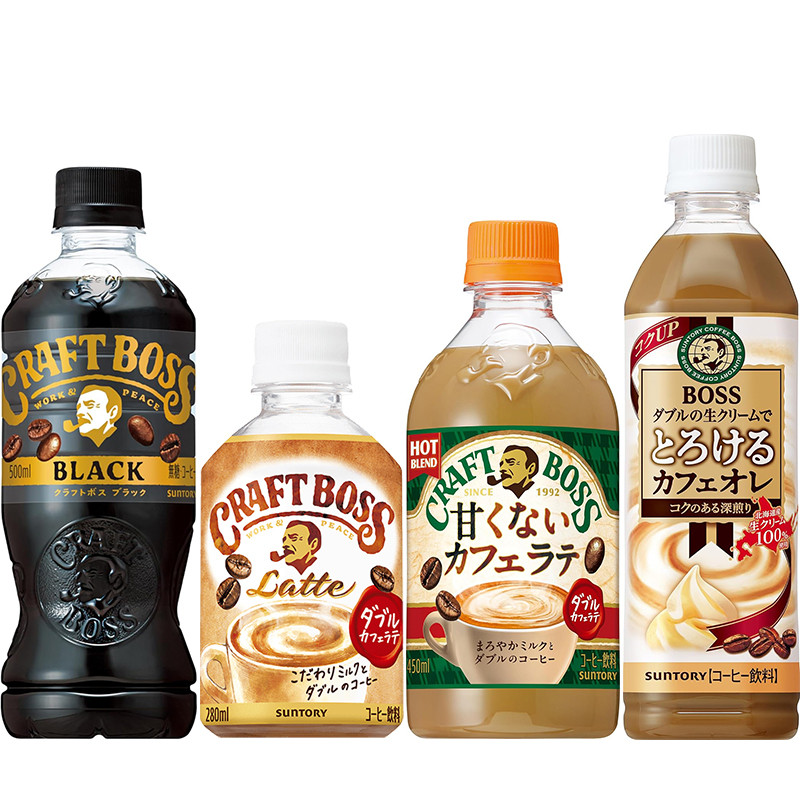 ญี่ปุ่นนําเข้า SUNTORY SUNTORY CRAFT Boss เครื่องดื่มสําเร็จรูป กาแฟลาเต้ นม ชาดํา กาแฟดํา