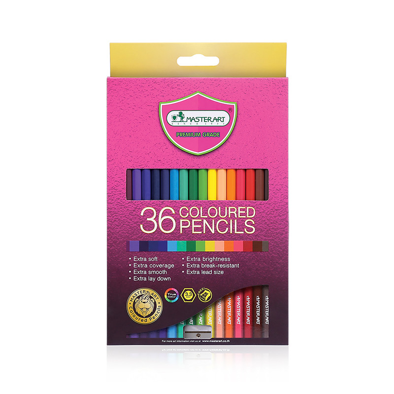 MASTER ART ดินสอสีไม้แท่งยาว รุ่น Super Premium (36 สี)