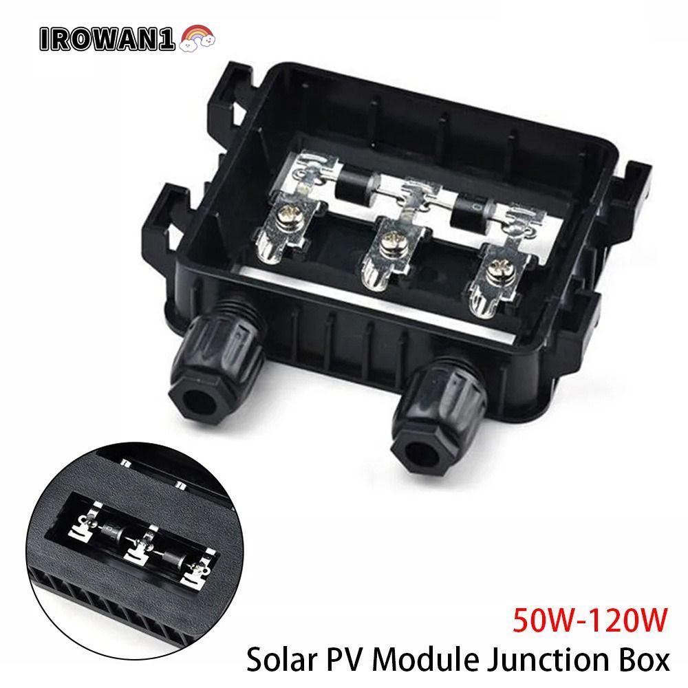 IRWAN1 1 ชิ้นกล่องแยก,สีดําเครื่องมือทดสอบไฟฟ้า PV โมดูลกล่อง, 50 W-120 W 6A สําหรับ 6.5A แผง IP65 ก