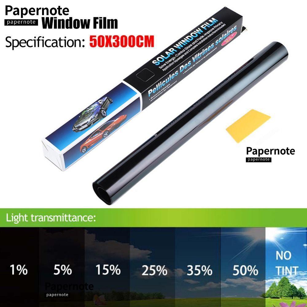PAPERNOTE 1 ม้วน 50x3m Window Tint Film, UV Protection Scratch Resistance Car Foils, ทนทาน Sun Shade