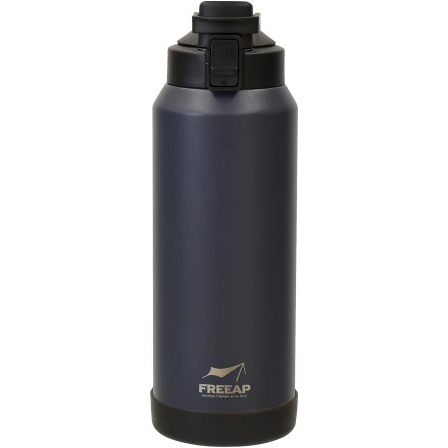 FREEAP Insulated Water Bottle, One-Touch Bottle, 1.1 Liter, Wide Mouth, Easy to Clean, Outdoor Use, 