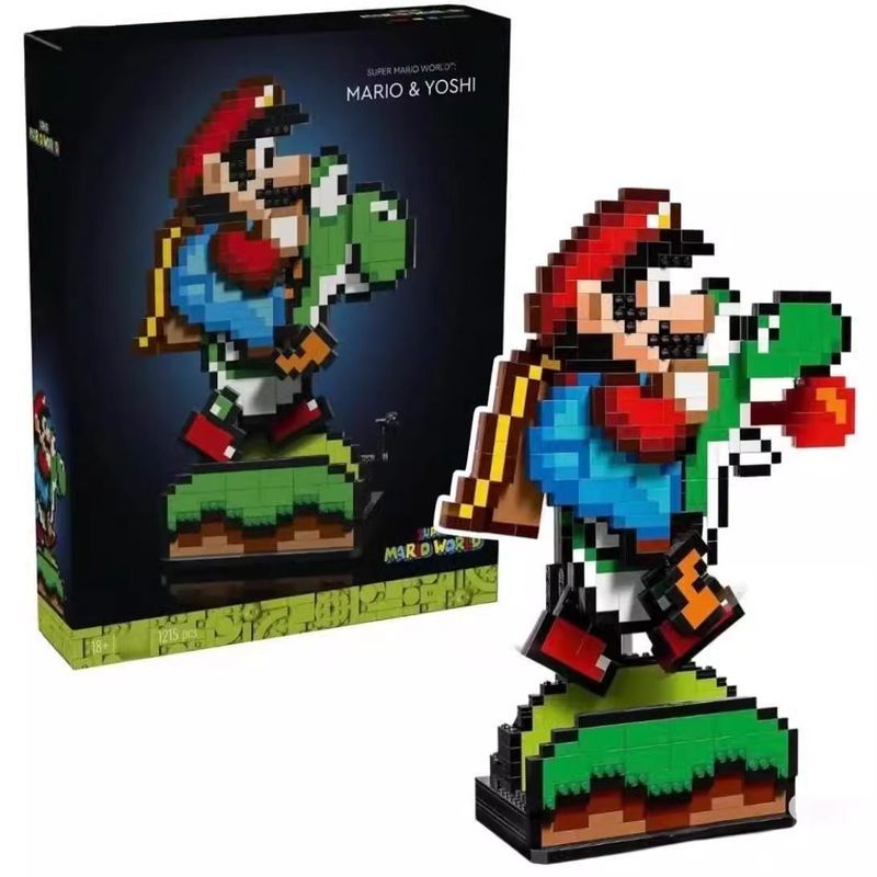 เข้ากันได้กับSuper Mario World 71438 Mario Yoshi Boyประกอบบล็อกตัวต่อของเล่นของขวัญ