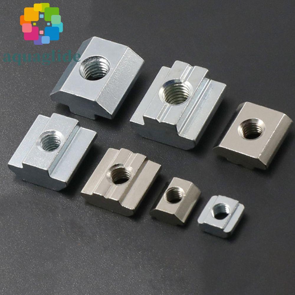 AQUAGLIDE Hammer Nut 20PCS อลูมิเนียมโปรไฟล์ Square T-Track เลื่อน T Slot Nut