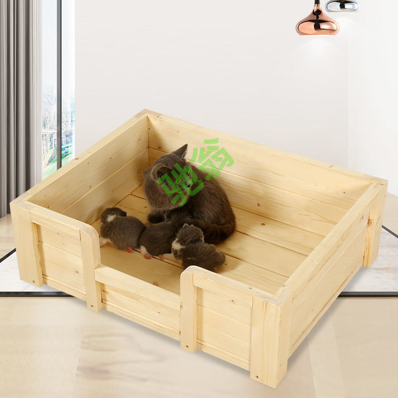 Yut ไม้เนื้อแข็งห้องจัดส่งแมว Cub Puppy Pet Delivery Room Kennel Dog Delivery Box Cub Storage Box สา
