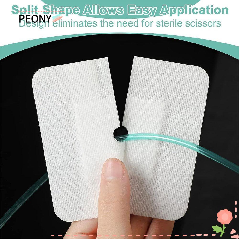 PEONYPAVILION 10pcs Chest Catheter Cover, Gtube Supplies อุปกรณ์ไตเทียม Feeding Tube Pad, ทนทานไตเที