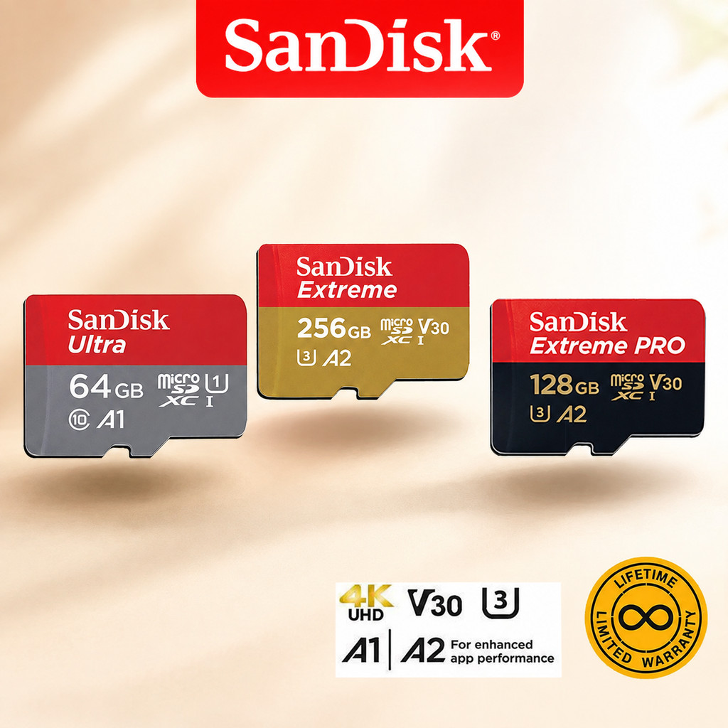 Sandisk Ultra-Extreme-Extreme Pro micro SDcard 32GB/64GB/128GB/256GB/512GB/1TB เมมโมรี่การ์ด