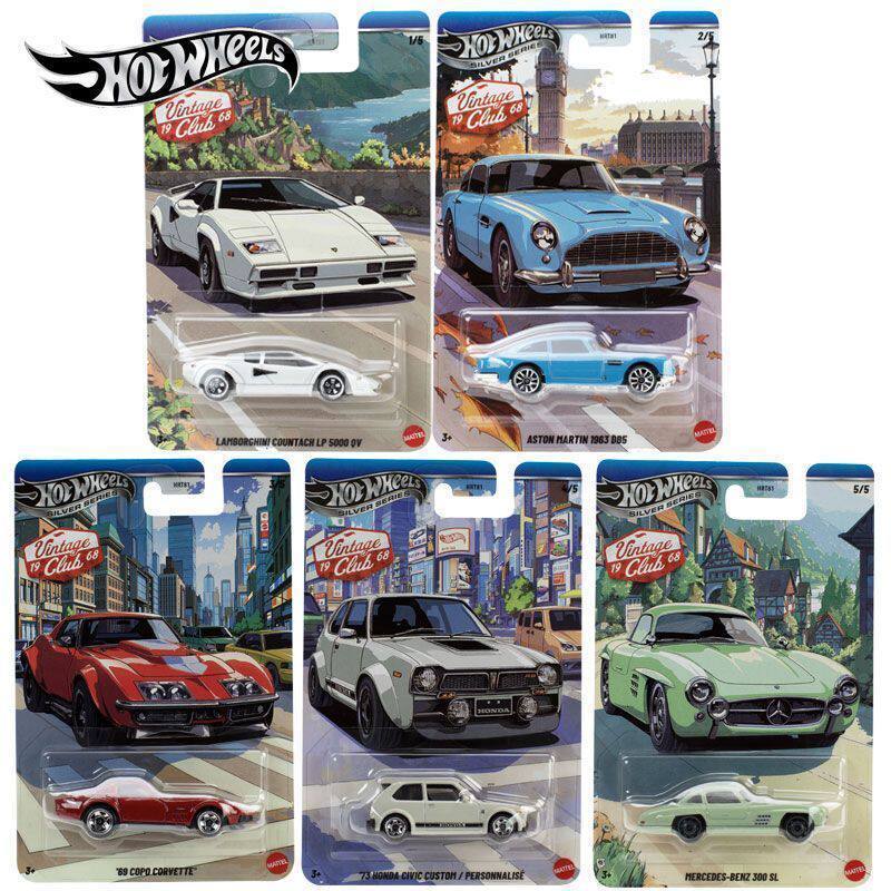 HOT WHEELS VINTAGE CLUB 1968 SILVER SERIES HRT81H 71 PORSCHE 911/ MUSTANG 2+2 FASTBACK/VOLKSWAGEN CL