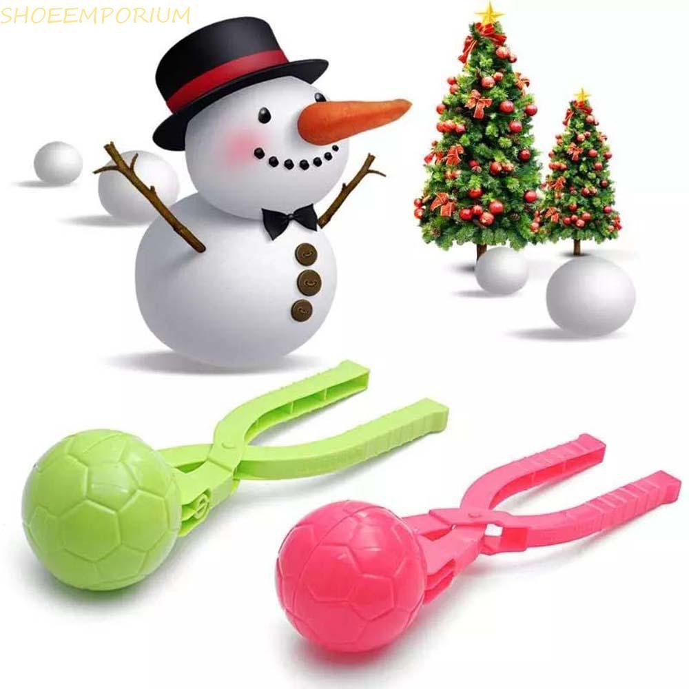 SHOEEMPORIUM Snow Ball Maker ของเล่นกีฬาฤดูหนาว Mould ของเล่น Snowballs ต่อสู้ฟุตบอล Snow Ball ของเล